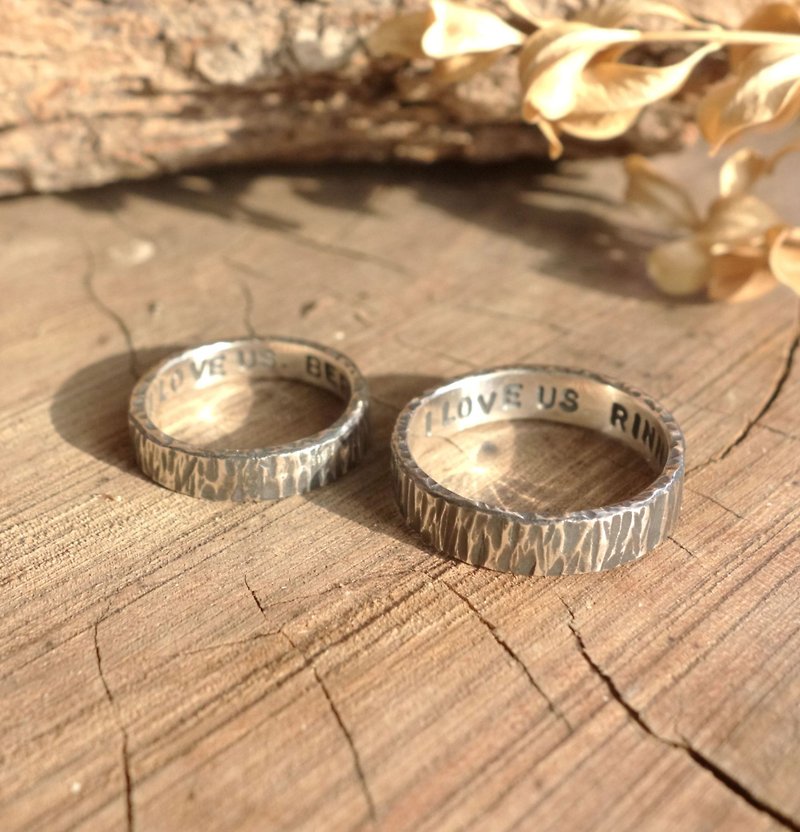 Sterling Silver - Scotch Ring Ring Set - Valentine's Day Specials - แหวนคู่ - เงินแท้ สีเงิน