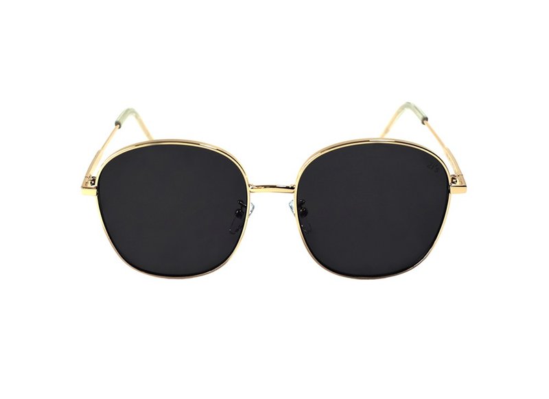 (Defective Product Discount) 2is RonD Sunglasses│Big Frame│Gold│UV400 - แว่นกันแดด - โลหะ สีทอง