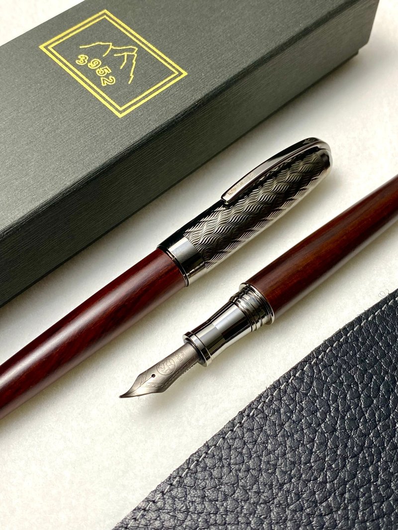 3952 Old Goat-Gamalan rosewood calligraphy titanium tip fountain pen - Fountain Pens - Other Materials 