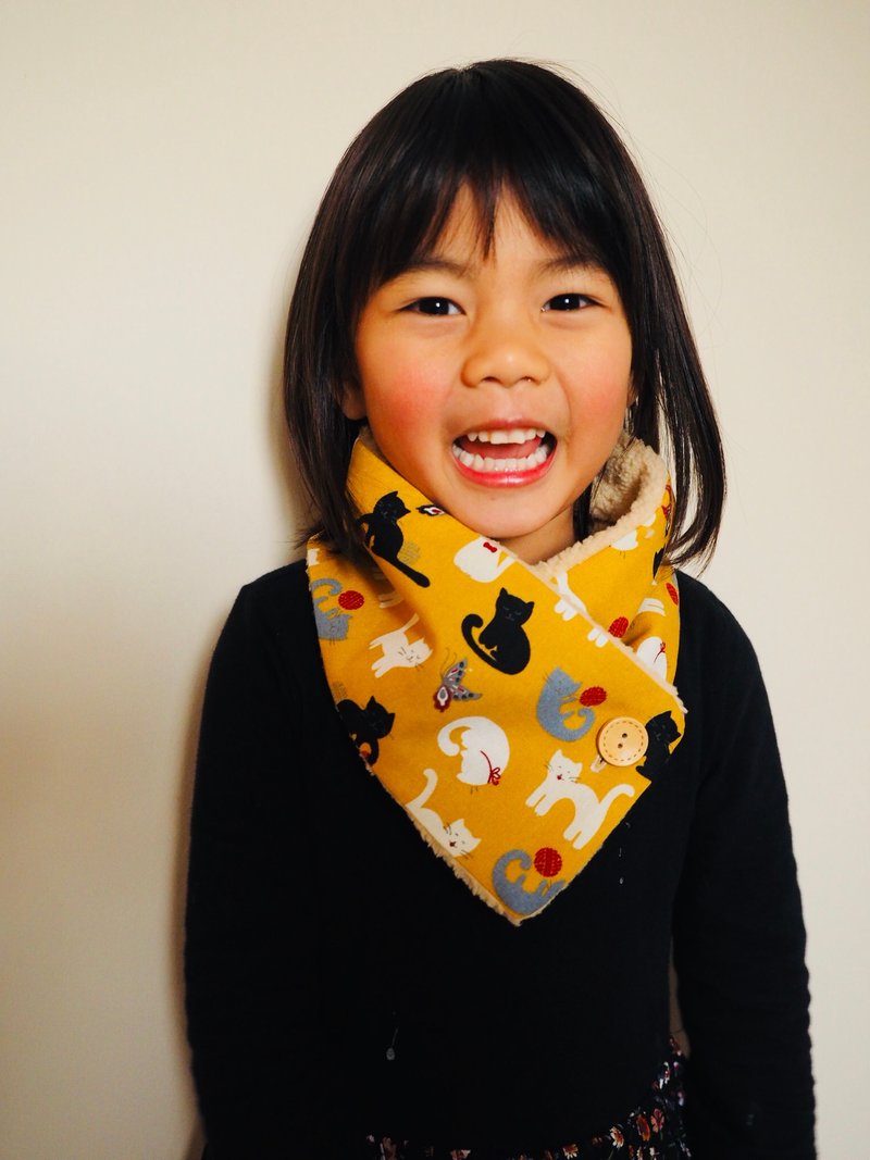 Handmade sewing neck warmer scarf for kid and adult - Knit Scarves & Wraps - Cotton & Hemp Orange