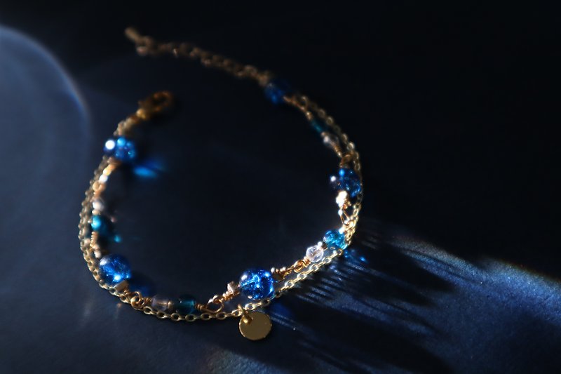 | Stone Series II|September|Blue Burst Crystal|Friendship|Health|Clean soul - Bracelets - Crystal Blue