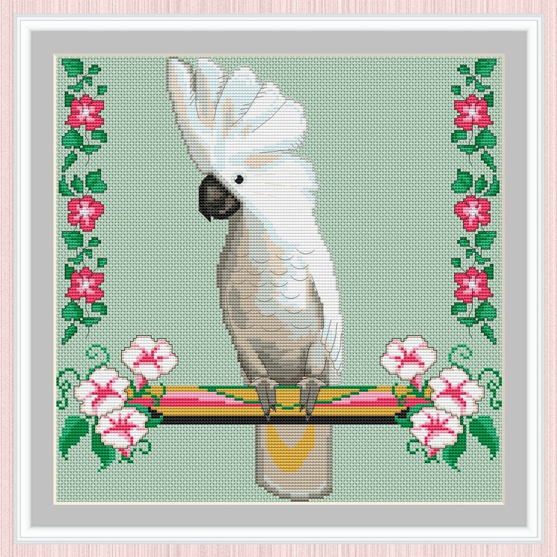Cockatoo Cross Stitch Pattern | Electronic files for cross-stitching Cockatoo | - 手工藝教學/工具書 - 其他材質 