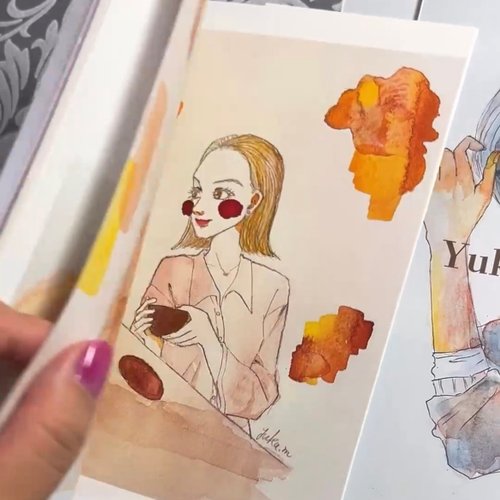 おしゃれなアートブック 手作り画集 2024年版 美しい手描きの