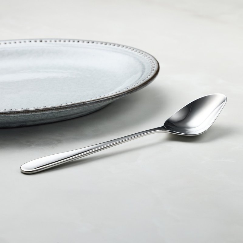 日本山崎金屬 - 賢人系列 - 不鏽鋼三維湯匙 - 右手 (183 mm) - 刀叉/湯匙/餐具組 - 其他金屬 銀色