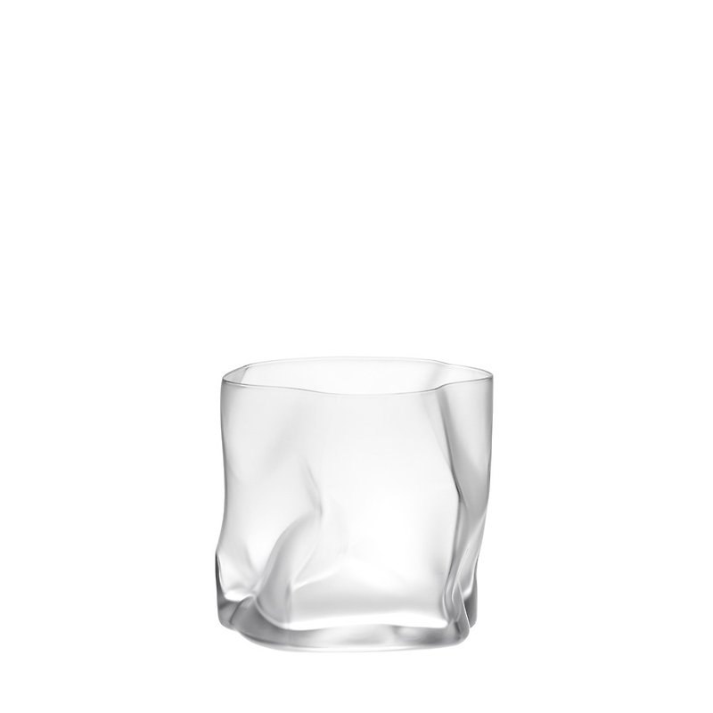 Wrinkled Whiskey Glass 300ml Matte - Teapots & Teacups - Glass Transparent