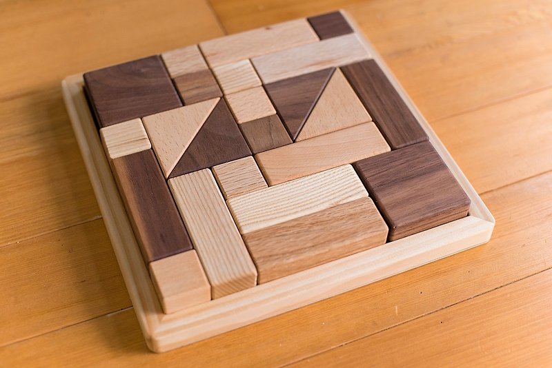 Puzzle-block (L) - Puzzles - Wood Transparent
