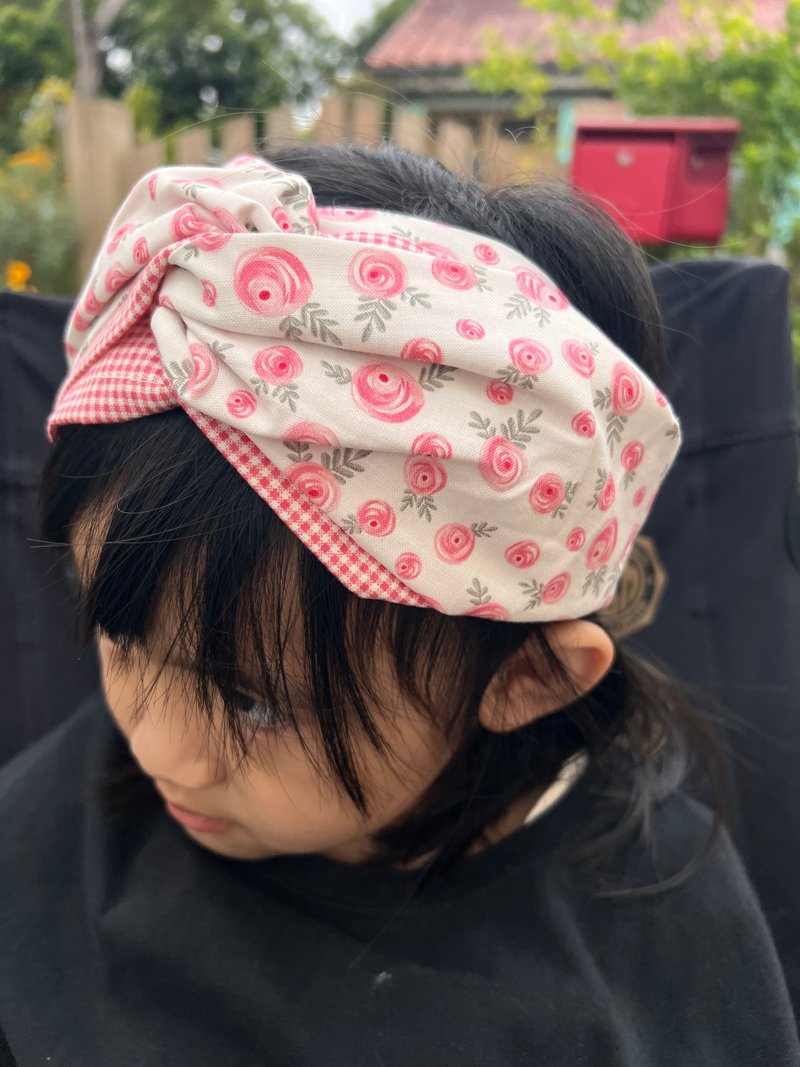 【現貨】手作花布綁結髮帶 – 韓國純棉布 × 鄉村花園系列 - 髮箍/髮帶 - 棉．麻 