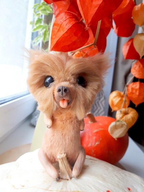 ロングヘアチワワテディ子犬ぬいぐるみおもちゃ犬ぬいぐるみ