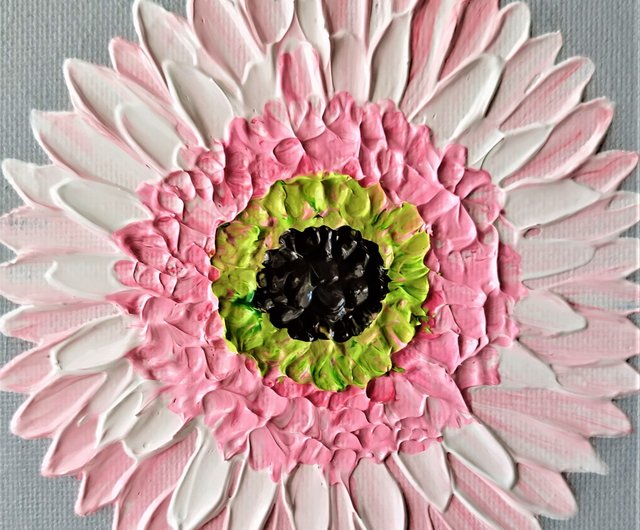 テクスチャーアート 絵画 花 立体 絵 インテリアアート 花の絵
