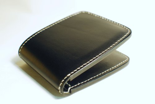 小比革物 XIAOBI LEATHER 黑色皮革短皮夾 手工 真皮 城市探險家系列商品 CITY01BK