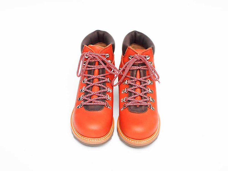 【Yama Girls 山系女孩】 ASPEN BOOTS 德國防水牛皮 登山鞋 紅色 - 女休閒鞋/帆布鞋 - 真皮 紅色