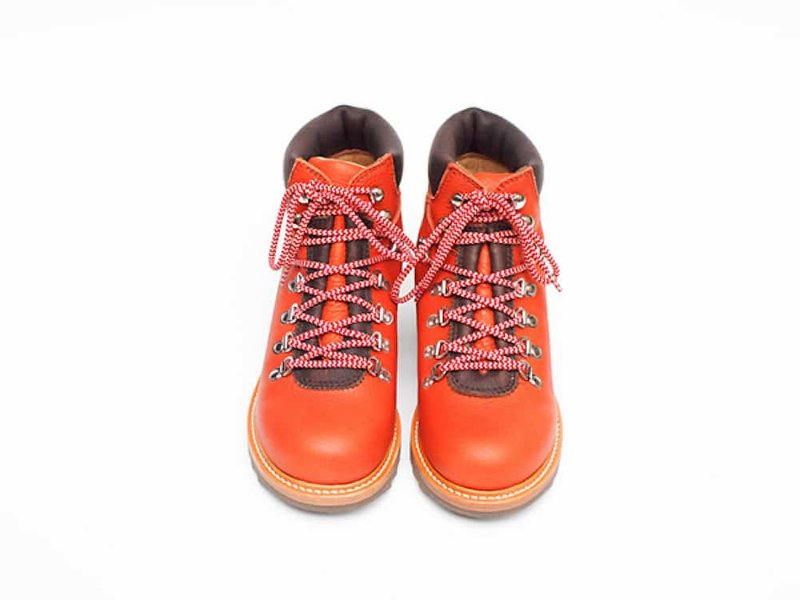 【Mountain girls】ASBEN Hiking Boots made with waterproof leather from Heinen - รองเท้าลำลองผู้หญิง - หนังแท้ สีแดง