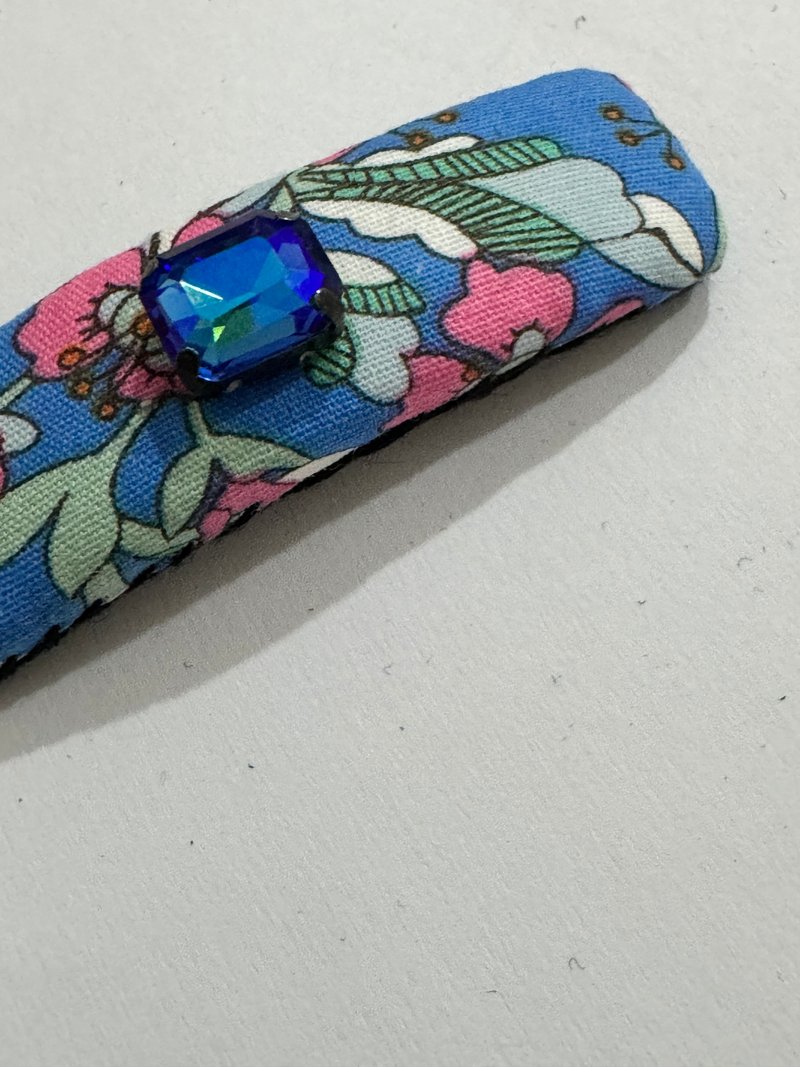 フレンチレトロな小花柄、幻想的なブルーサファイア - ヘアアクセサリー - ポリエステル 多色