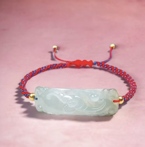瓔珞珠寶盒 E.L.Jewelry Box 冰種翡翠福牌款編織手鍊 | 天然緬甸玉翡翠A貨 | 送禮
