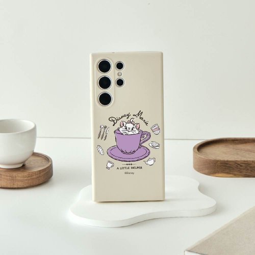 TOYSELECT Disney Cats And Dogs-瑪麗貓款午茶時光純色矽膠SAMSUNG手機殼