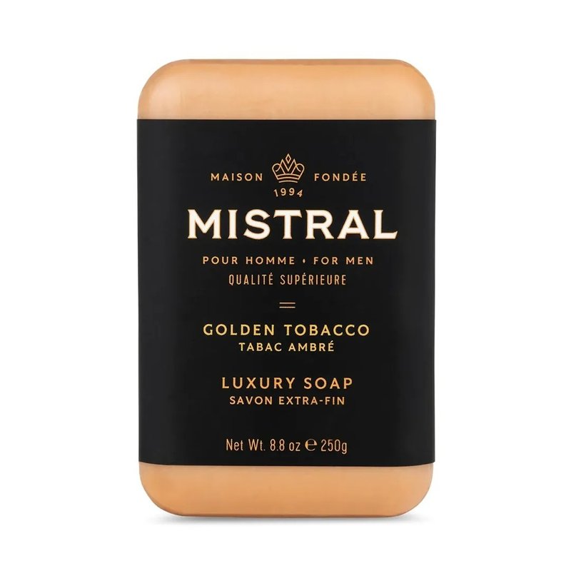 Mistral - 金色菸葉 紳士香氛皂/香水皂/沐浴香皂肥皂/香水沐浴皂 - 肥皂/手工皂 - 其他材質 
