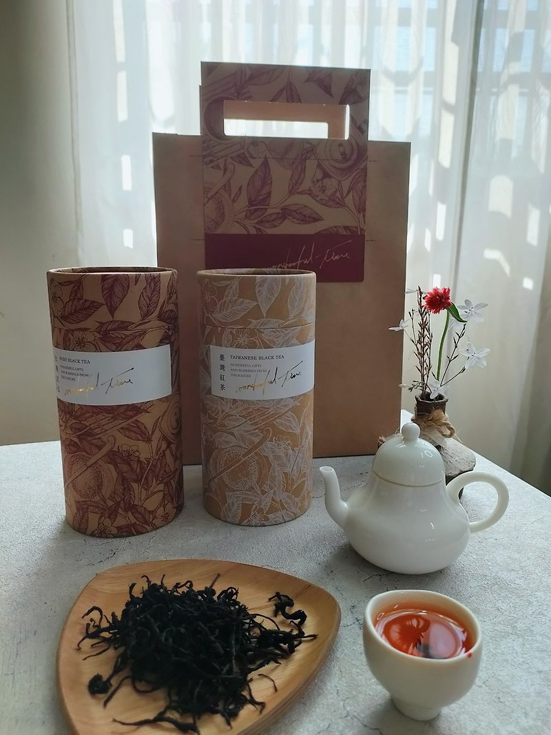 Taiwan Black Tea | Big Leaf Type Small Leaf Type | 100% Taiwan Tea Red Jade/Four Season Fruit Honey - Tea - Other Materials White