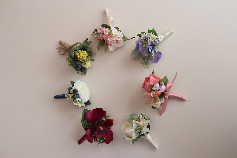 Corsage Groom Corsage Main Marriage Corsage Groomsman Corsage Sister Bracelet Brother Corsage Customization - Plants - Plants & Flowers Multicolor