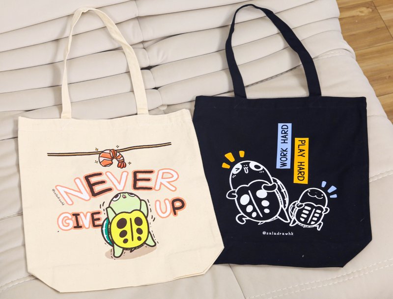 【Little B】Straight style canvas bag - กระเป๋าแมสเซนเจอร์ - ผ้าฝ้าย/ผ้าลินิน สีดำ