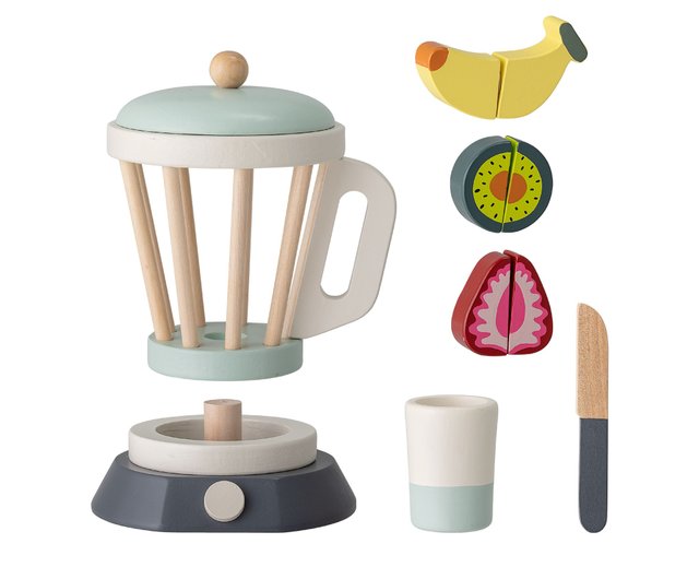 Smoothie Maker Blender Set Wooden Smoothie Machine Juicer Toy With