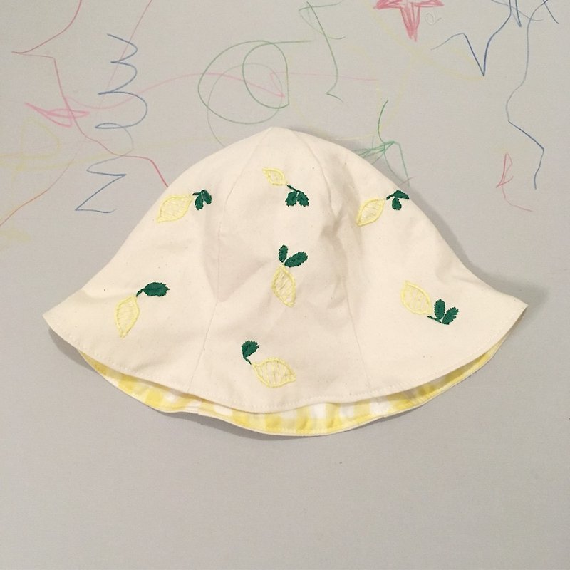 Embroidery tuliphat    Lemon - Baby Gift Sets - Cotton & Hemp Yellow