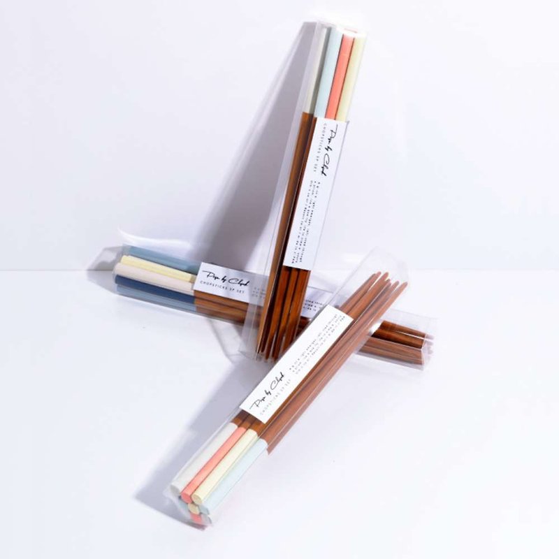 GRAPPORT Japanese Made Morandi Series Natural Wooden Chopsticks Gift Box 22.5CM 2 Colors - Chopsticks - Other Materials White