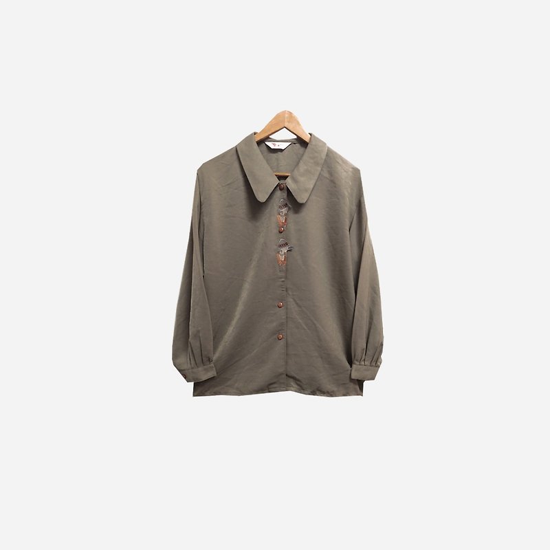 ヴィンテージ刺繍のシャツ240 - シャツ・ブラウス - ポリエステル グレー