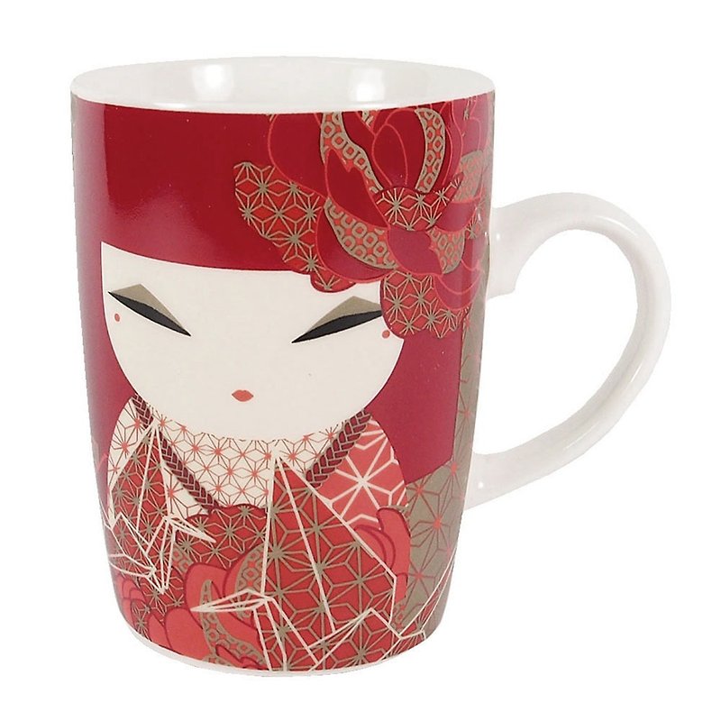 Mug-Kazuna cherish friends [Kimmidoll Cup-Mug] - Mugs - Pottery Red