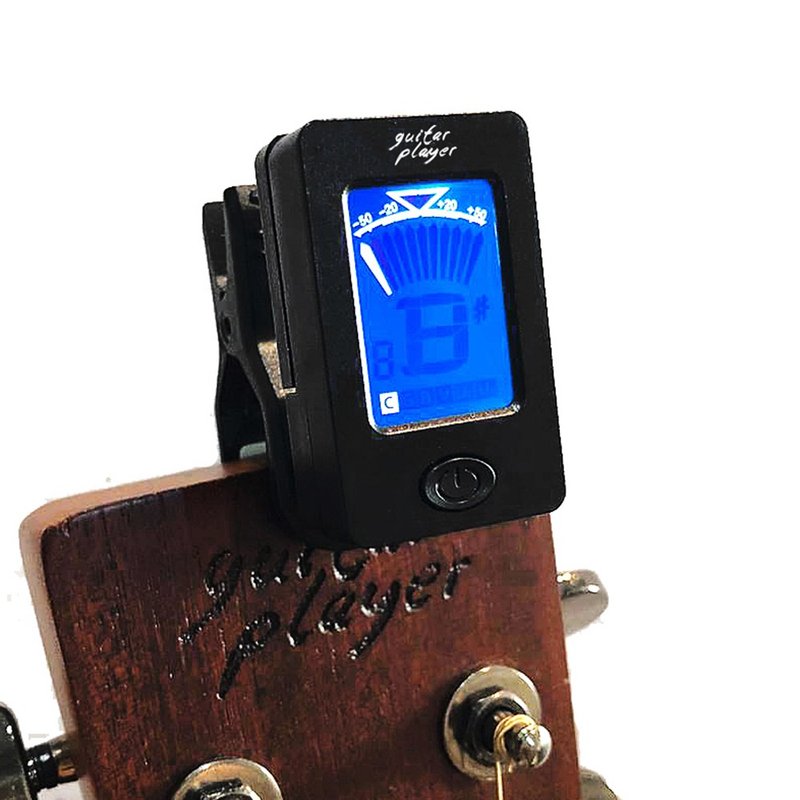 Guitar Player Clip-on Electronic Tuner Guitar Violin Ukulele Music Accessories Gift - อุปกรณ์กีตาร์ - วัสดุอื่นๆ สีดำ