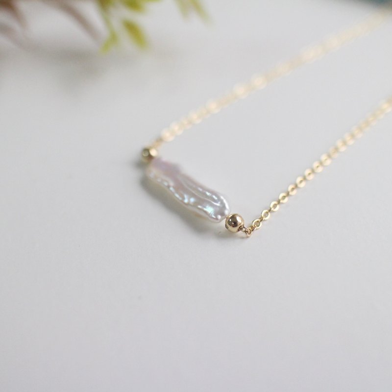 Super Baroque Pearl Necklace Natural Freshwater Pearls Unique - สร้อยคอ - ไข่มุก 