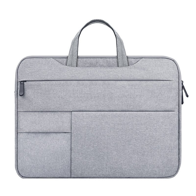 Laptop Bag 12"/13"/14"/15"/15.6" Computer Bag Handbag Business Bag Light Grey - กระเป๋าแล็ปท็อป - วัสดุอื่นๆ 
