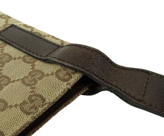 GUCCI グッチ ショルダーバッグ GGキャンバス×レザー グッチ GG柄 キャンバス レザー ミニ ショルダーバッグ - 01428