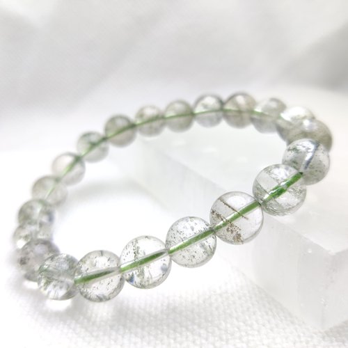 Double W 天然水晶創作館 【訂製品】綠幽靈 滿天星 南非 7-14mm 手串 手鍊 天然水晶