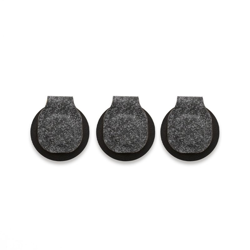 MagTags Lightweight Snap On Collet Set (Small Round Base) - Textured Black - ที่เก็บสายไฟ/สายหูฟัง - วัสดุอื่นๆ 