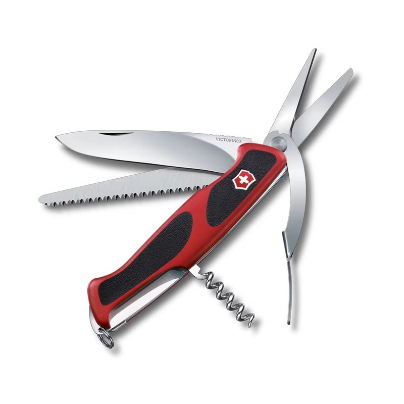 VICTORINOX 瑞士維氏 瑞士刀 園藝系列 130mm/7用/紅黑 0.9713.C - 露營用品 - 不鏽鋼 紅色