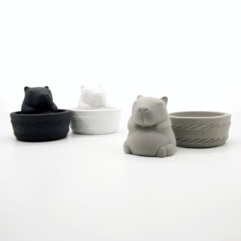 Capybara Aroma stone I 兩件式泡澡卡皮巴拉擴香石 I 附5mi精油 - 香氛/精油/擴香 - 水泥 