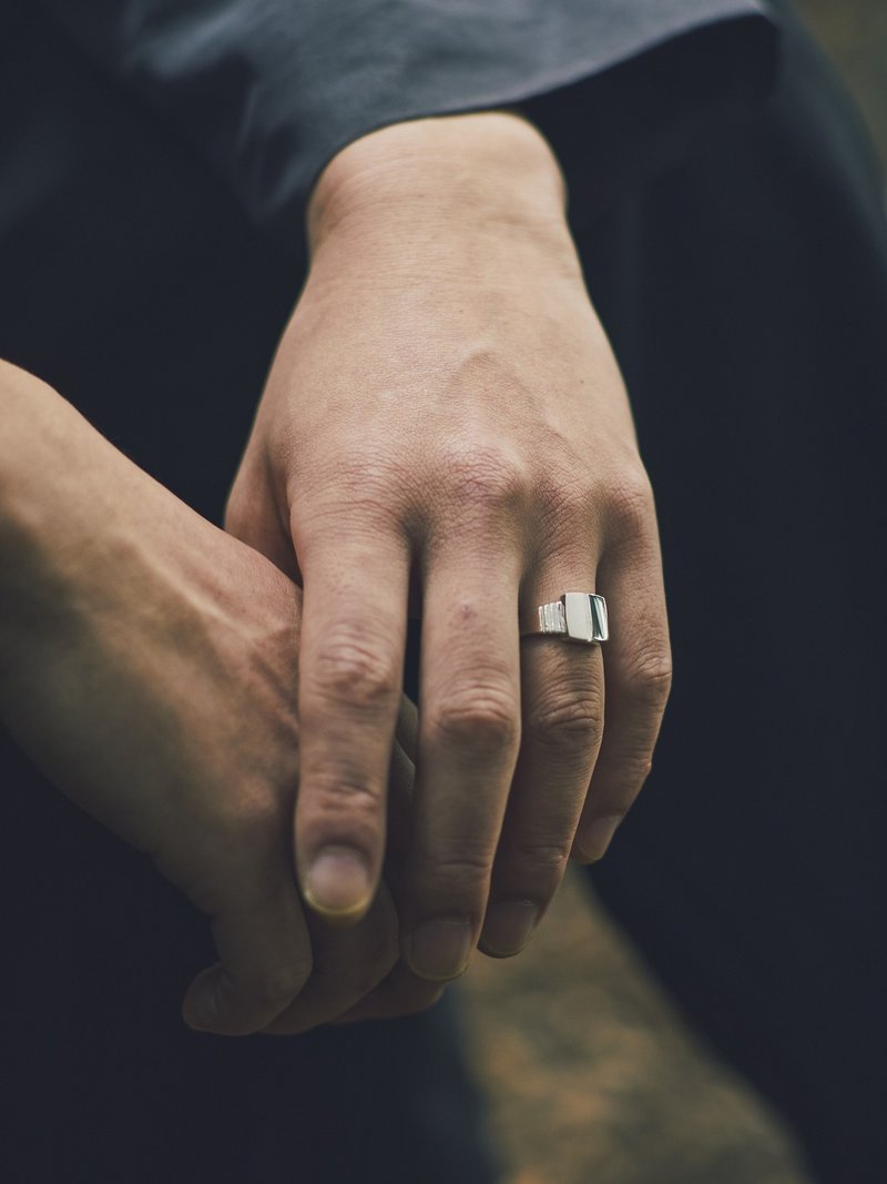 ljós og skuggi ring silver Lsize - General Rings - Other Metals Silver