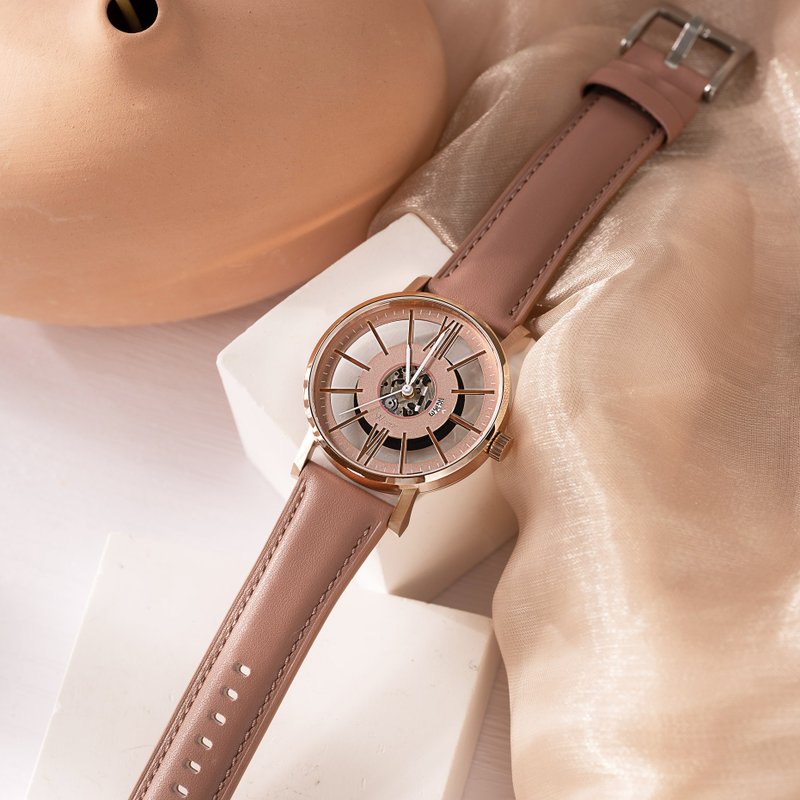 W.wear Hollow Surface Wearing Watch-Rose Pink - นาฬิกาผู้หญิง - แก้ว สึชมพู