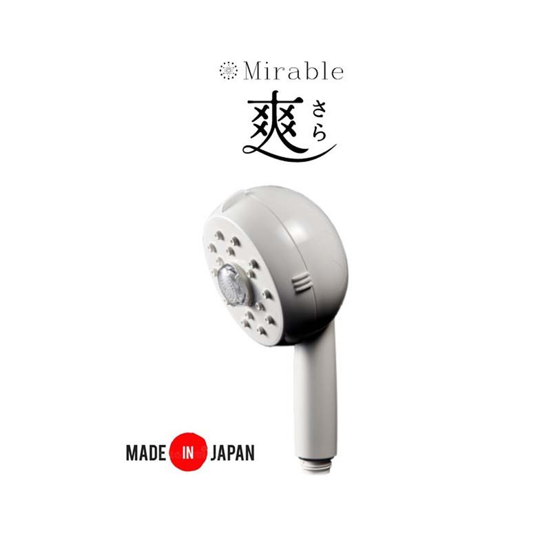 Mirable Sara 日製高級SPA蓮蓬頭打造光采肌膚 - 衛浴用品/浴室收納 - 塑膠 白色