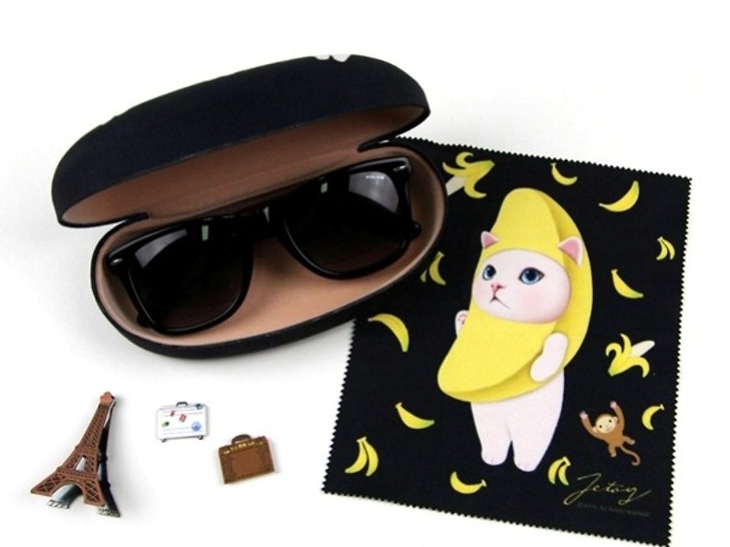 JETOY, 甜蜜貓 太陽 眼鏡盒_Nanachoo J1701303 - 眼鏡/眼鏡框 - 其他材質 黃色
