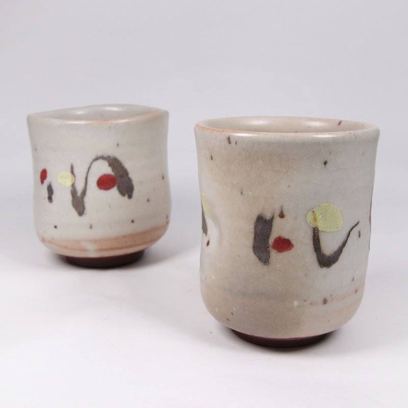 明芽窯 l 厚實感汝釉鐵斑三彩茶杯 - 茶壺/茶杯/茶具 - 陶 多色