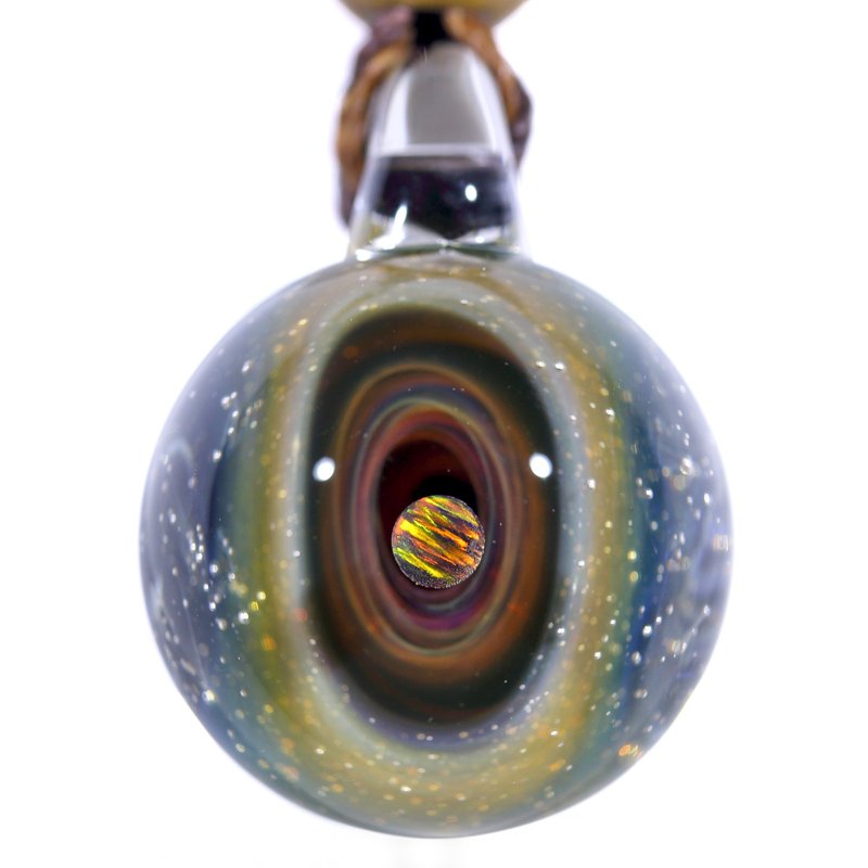 宇宙玻璃頸鏈吊墜24mm no.152 - 頸鏈 - 玻璃 咖啡色