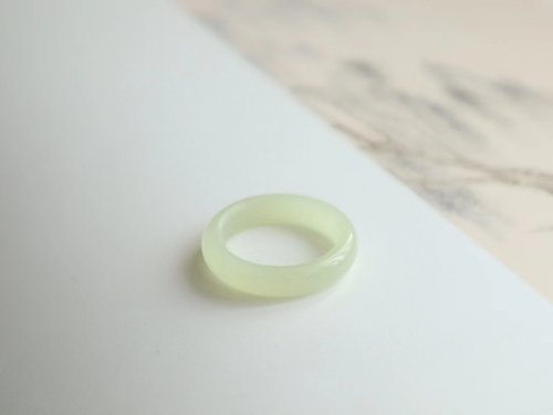 Sri Yantra 天然和田玉指環戒指 蜂蜜水色 純手工雕刻 料子細膩油
