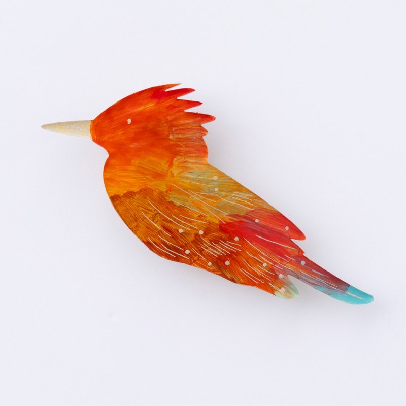 brooch - Brooches - Acrylic Orange