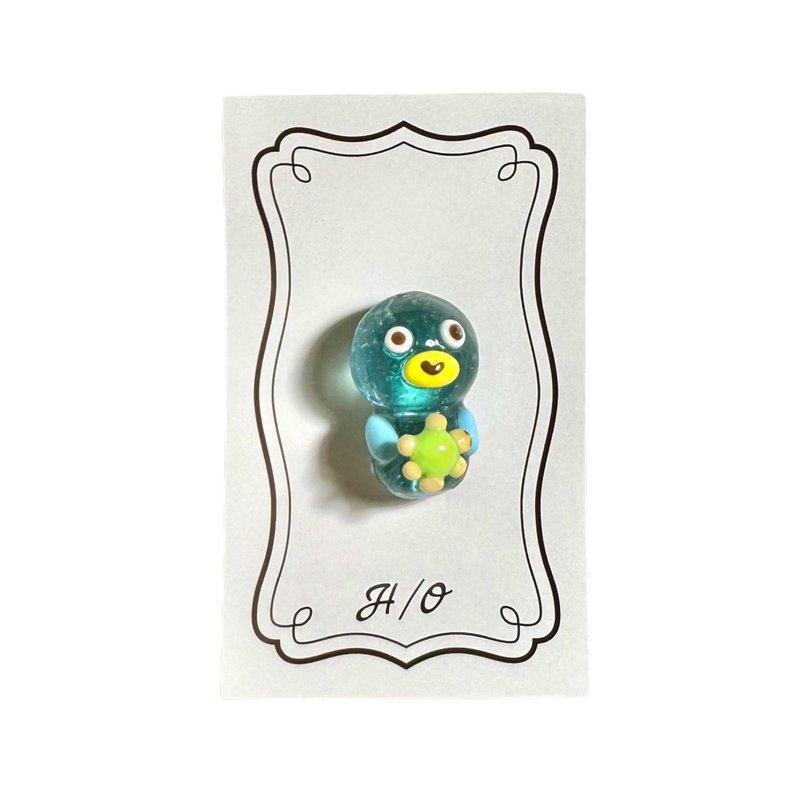 Penguin jelly brooch - Brooches - Resin Blue