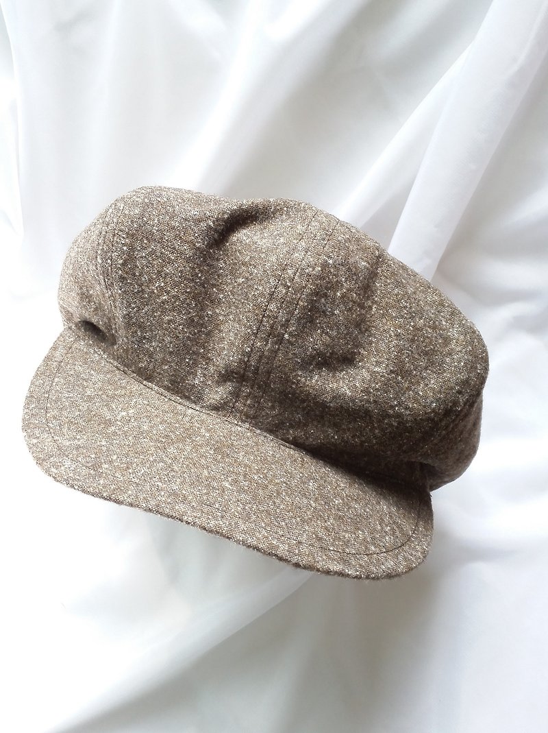 棕灰雜點軟呢報童帽 - 帽子 - 其他材質 咖啡色