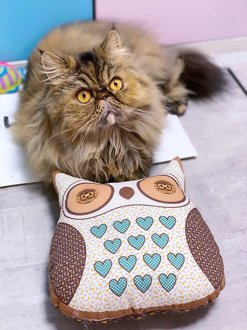 Keanfactory 貓頭鷹玩偶擺設品 貓咪的抱枕