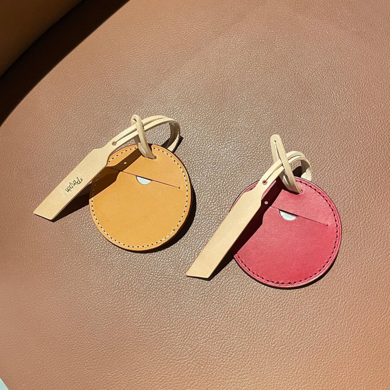 Round luggage tag - ป้ายสัมภาระ - หนังแท้ 