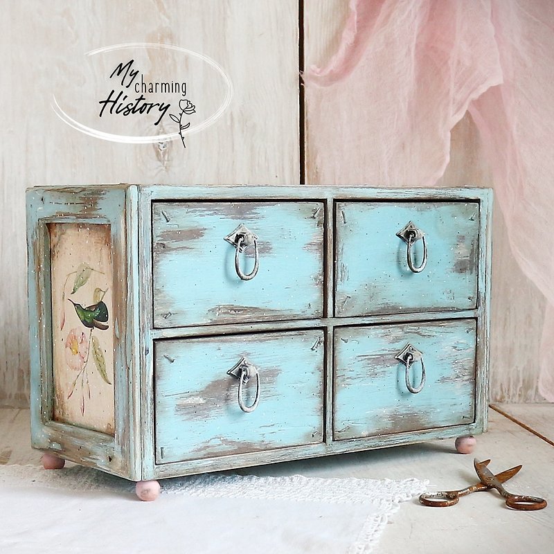 Wooden storage box Wood mini dresser Gift ideas for women