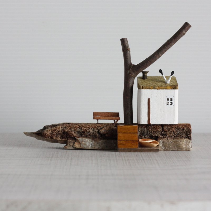 流木インテリア-潮騒とカモメ-W583-entry model - 擺飾/家飾品 - 木頭 